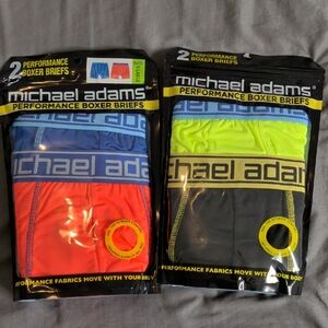 Men's Performance Boxer Briefs - Blue and Neon Yellow